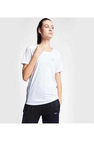 Lescon 24S-2204-24B Kadın Kısa Kollu T-shirt - Beyaz