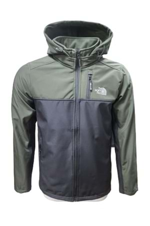 The North Face T01465 Erkek Parçalı Softshel Kapüşonlu Mont - T01465 - Siyah