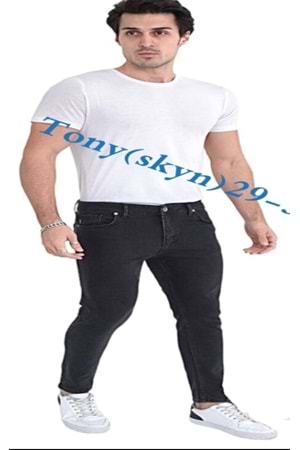 Hacker Erkek Denim Likralı Kot Pantolon Tom T127-728 - Füme