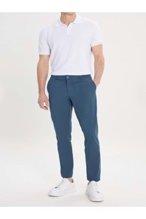 Heredot H6302 Erkek Slim Fit Chino Keten Pantolon - Heredot - Mavi - ST01615-Mavi-32