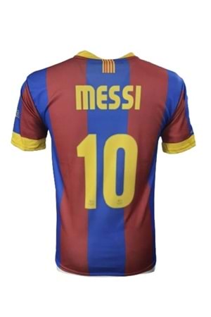 Barcelona B01700 Messi 2011-2012 Sampiyonlar Ligi Nostalji futbol Forması - Mavi
