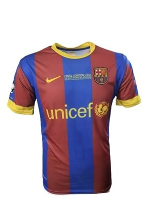 Barcelona B01700 Messi 2011-2012 Sampiyonlar Ligi Nostalji futbol Forması - Mavi