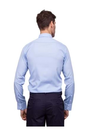Coumas Erkek Armür Klasik Uzun Kol Gömlek C-2029 - Mavi - M