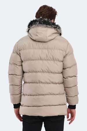 Slazenger ST23JE027 Heck Erkek Kapüşonlu Şişme Mont - Slazenger - Taş