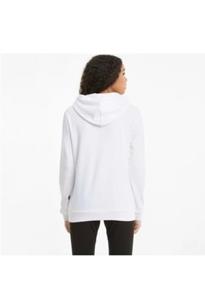 Puma Ess Logo Hoodie Tr 586791_02 Kadın Kapüşonlu Sweatshirt - Beyaz - ST02667-Beyaz-S