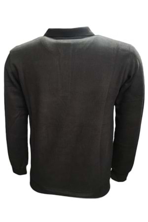 Rey Polo R02705 Erkek Basic Selanik Polo Yaka Sweatshirt - Rey Polo - Kahverengi