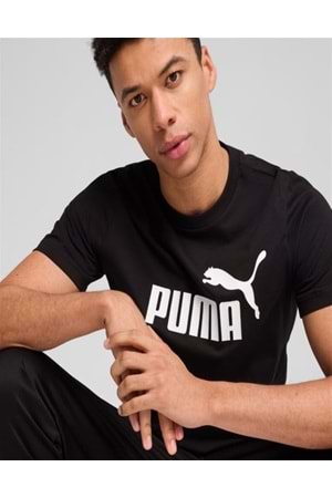 Puma 682532 Ess No.1 Logo Tee Erkek Siyah Spor Kısa Kollu T-shirt - Puma - Siyah