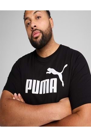 Puma 682532 Ess No.1 Logo Tee Erkek Siyah Spor Kısa Kollu T-shirt - Puma - Siyah