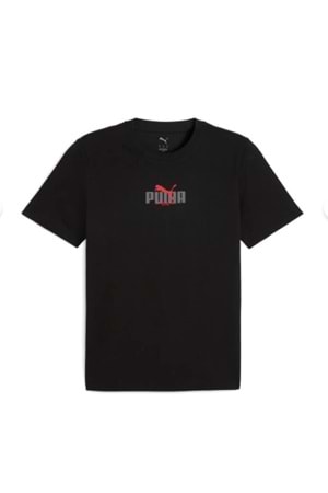 Puma Graphic Tee 68803275 Erkek Kısa Kol T-Shirt - Puma - Graphic Tee - Siyah - ST02836-Siyah-S
