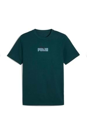 Puma Graphic Tee 68803275 Erkek Kısa Kol T-Shirt - Puma - Graphic Tee - Yeşil - ST02836-Yeşil-S