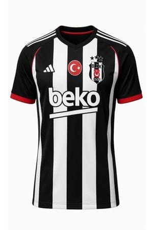 Beşiktaş B02863 Beşiktaş Çubuklu İç Saha Çocuk Forma 202572026 - Siyah
