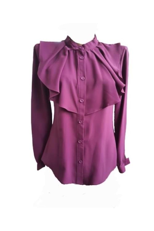 Bahar Butik 0152 Kadın Şifon Gömlek Bluz