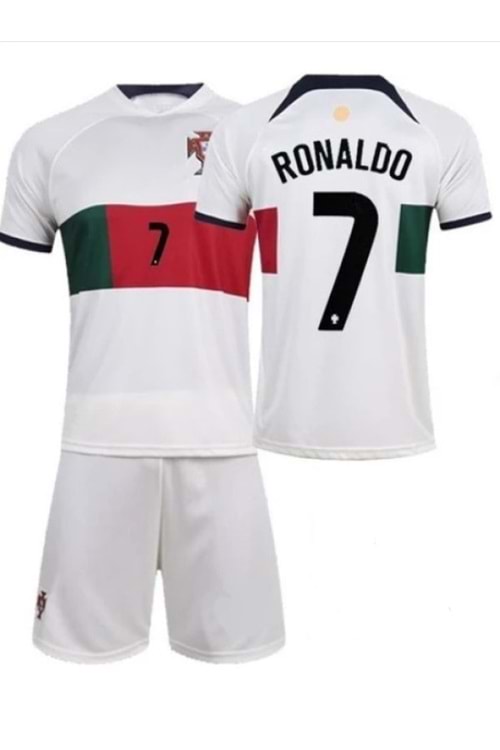 Portekiz P00775 Ronaldo Milli Takım Beyaz Deplasman Çocuk Forması