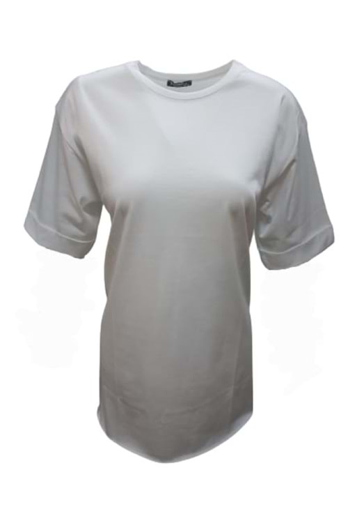 Kuzey Kadın Duble Kol Yırtmaçlı Oversize T-shirt 3001