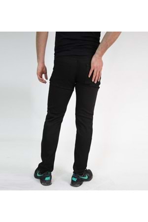 Hacker Erkek Denim Büyük Beden Likralı Kot Pantolon S745-856 - Siyah