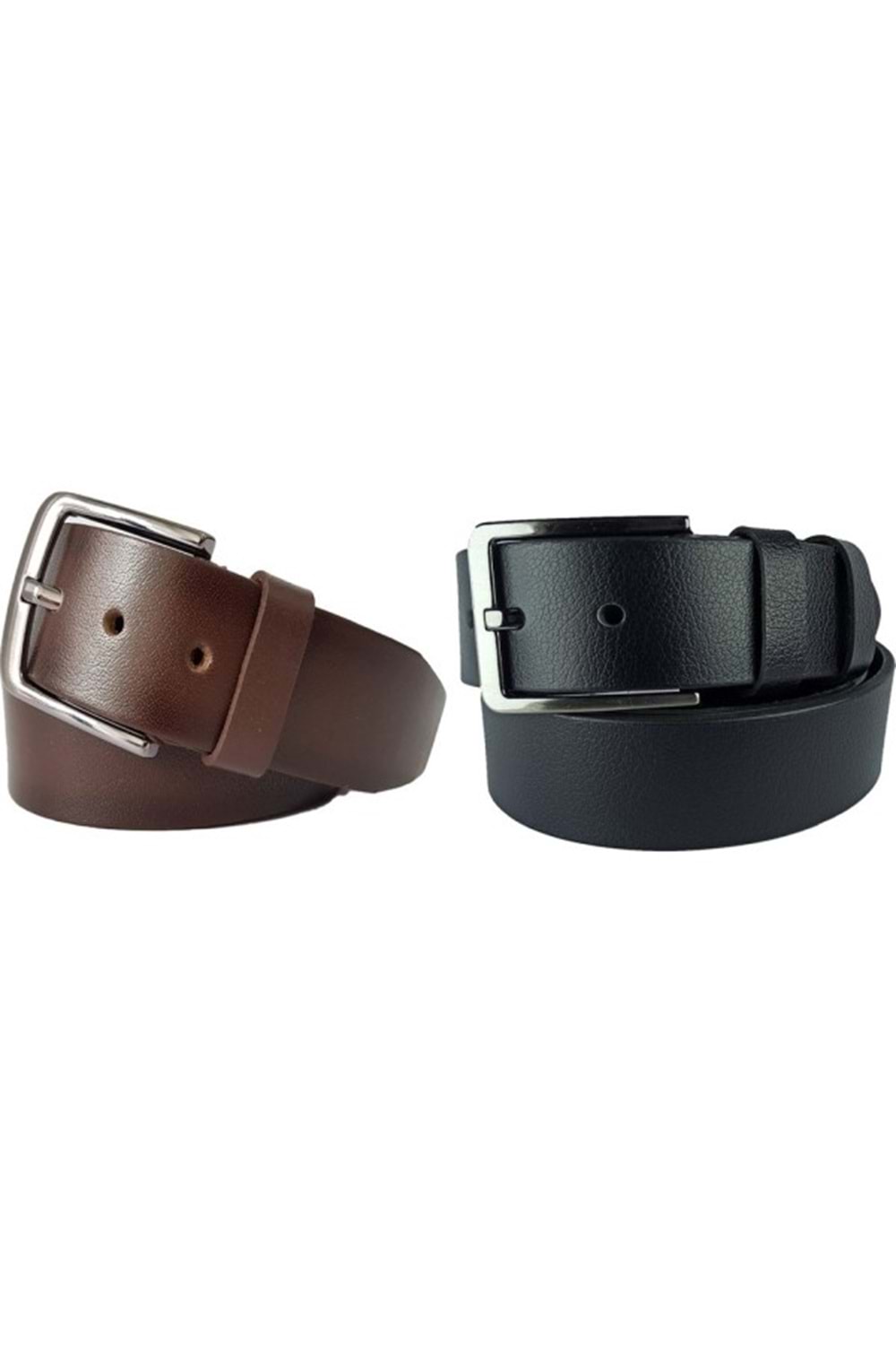 Oxranch O00129 Erkek Deri Spor Desenli Kot Pantolon 2'li 4 Cm Kemer - Siyah - ST00129-Siyah-115