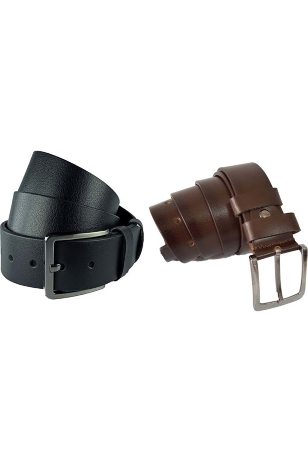 Oxranch O00129 Erkek Deri Spor Desenli Kot Pantolon 2'li 4 Cm Kemer - Siyah - ST00129-Siyah-115