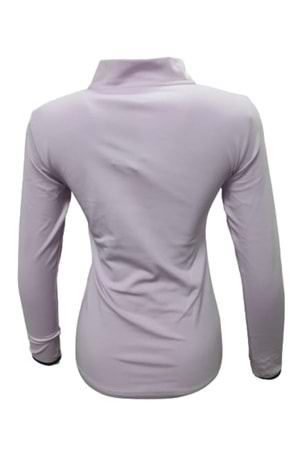 Nike 0743 Kadın Kolu Baskılı Pro Crop Sweatshirt - Mor - ST00151-Mor-XL