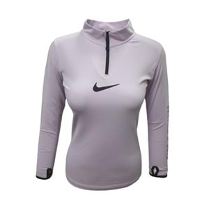 Nike 0743 Kadın Kolu Baskılı Pro Crop Sweatshirt