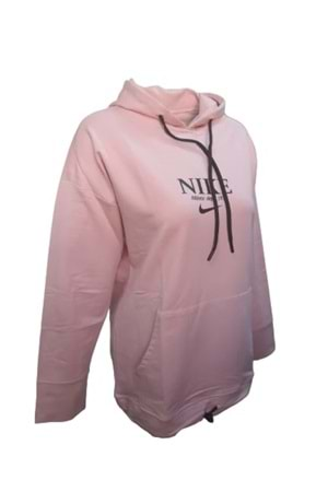 Nike 3118 Kadın Kapişonlu Kanguru Cepli Sweatshirt - Pembe - ST00155-Pembe-S