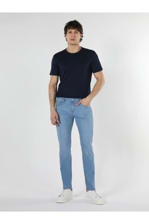Hacker T 216-1680 Erkek Denim Tom Slim Licralı Kot Pantolon - Açık Mavi - ST00221-Açık Mavi-31