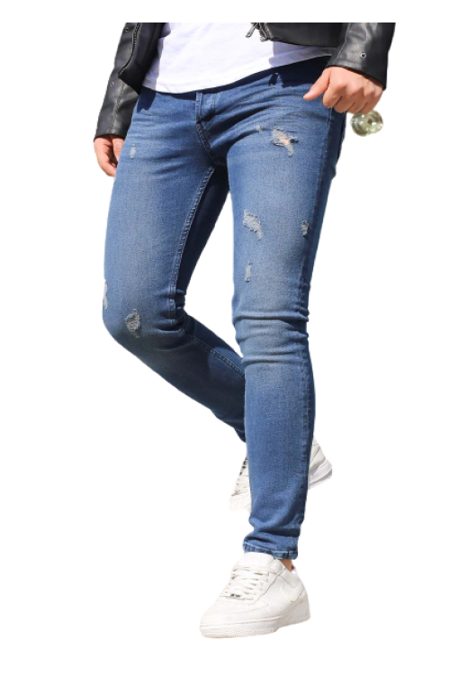 Hacker S 1000-638 Erkek Denim Tom Lazer Tırnaklı Slim Likralı Kot Pantolon