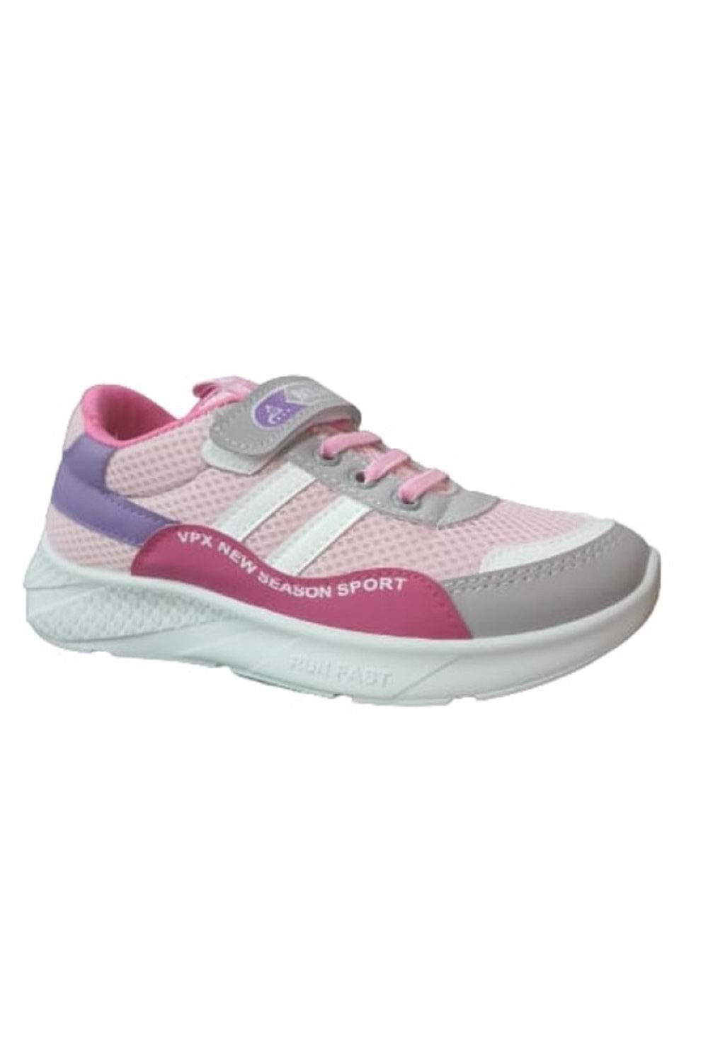 Bolimex ÇocuK Kız Cırtlı Bağcıklı Sneakers Spor Ayakkabı B-00233 - Pembe