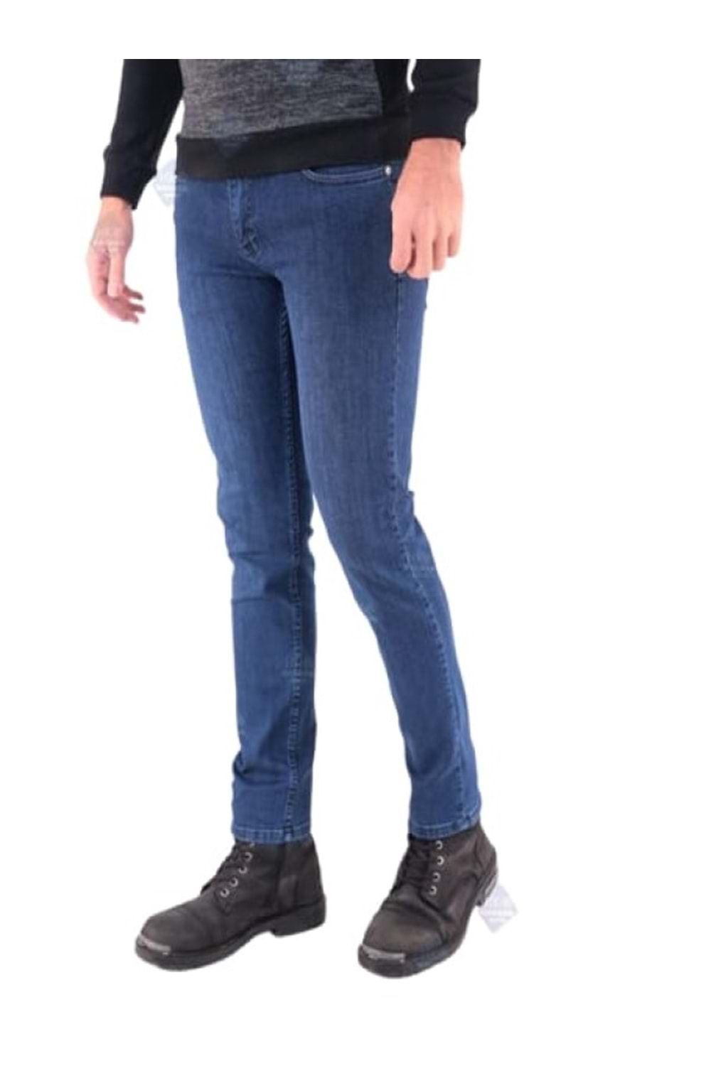 Hacker Erkek Denim Slim Likralı Kot Pantolon S 466-710 - Açık Mavi - 34