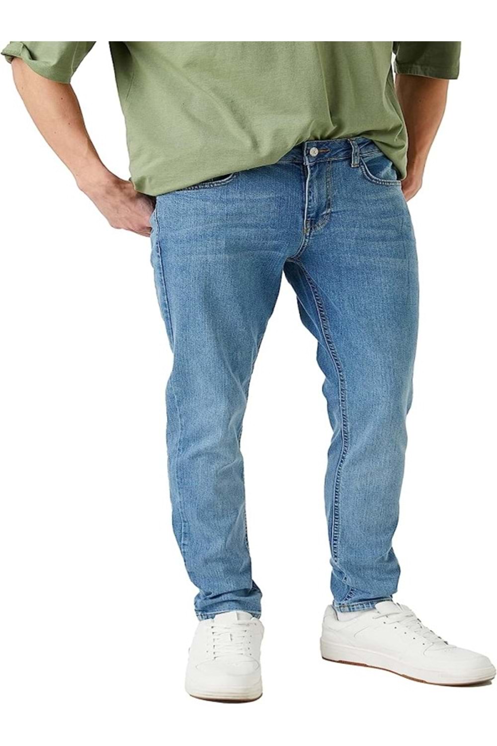 Hacker Tom T415-860 Erkek Denim Slim Likralı Kot Pantolon - Açık Mavi - ST00368-Açık Mavi-30