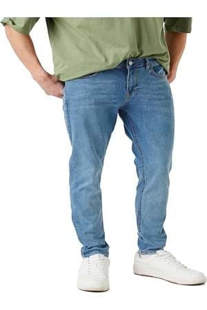 Hacker Tom T415-860 Erkek Denim Slim Likralı Kot Pantolon - Açık Mavi - ST00368-Açık Mavi-30