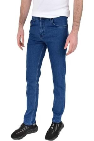 Hacker Tom T415-860 Erkek Denim Slim Likralı Kot Pantolon - Mavi - ST00368-Mavi-38