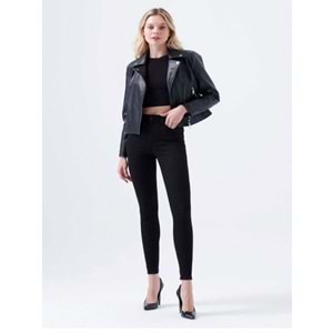 Hacker T 232-1302 Bella Kadın Denim Siyah Likralı Kot Pantolon