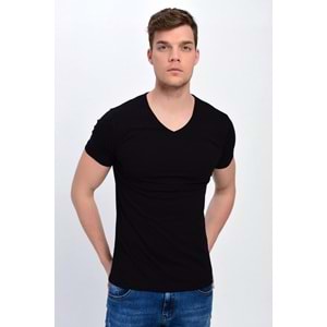 Dynamo Erkek Basic Likralı V-Yaka T-shirt - T-339