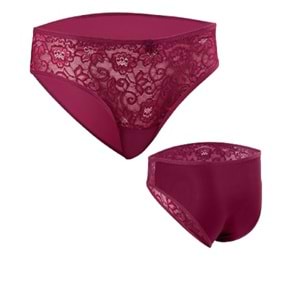 Ebru Kadın Önü Dantel Külot (4 Paket) E-2003