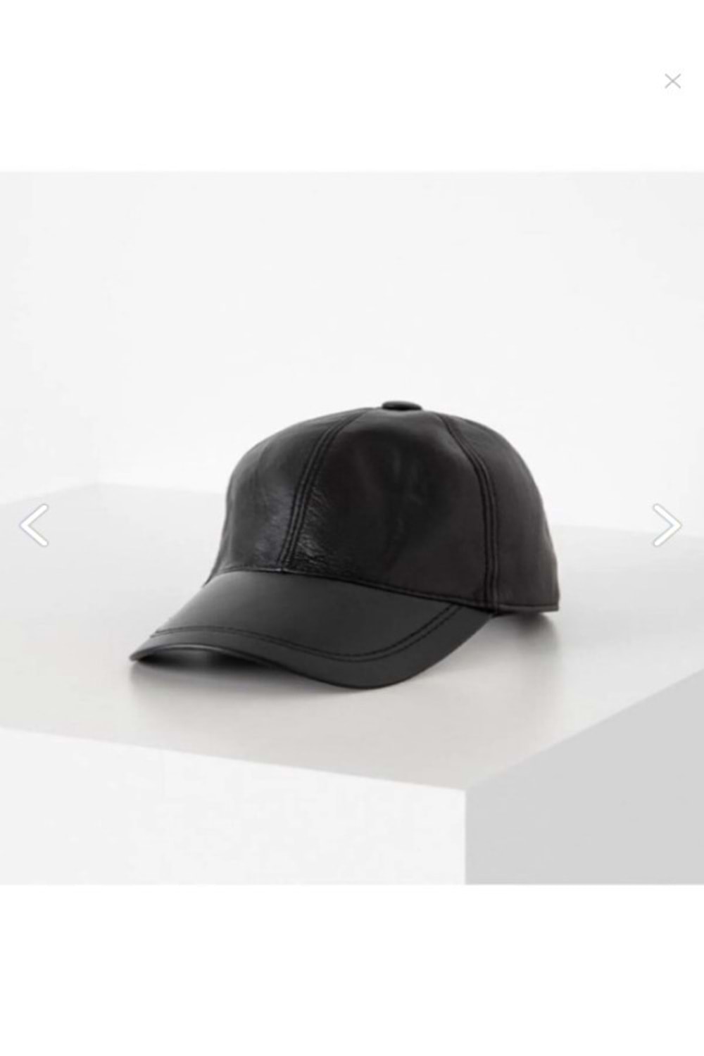 Thfabric T00611 Hakiki Deri Unisex Siyah Deri Cep Ayarlanabilir Şapka - ST00611-Siyah-TEK EBAT