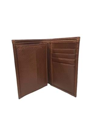 Gümüş G48 Erkek Deri Kartlık Cüzdan - Gümüş - Taba - ST00648-Taba-TEK EBAT