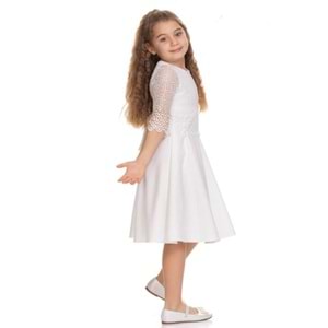 Gülücük Kids 894 Kız Çocuk Güpürlü Elbise