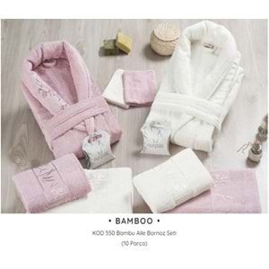 Nurpak N550 Bamboo Aile Bornoz Seti 00240
