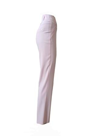 Kübra 3253 Kadın Klasik Bilekte Kumaş Pantolon - Pembe - 40
