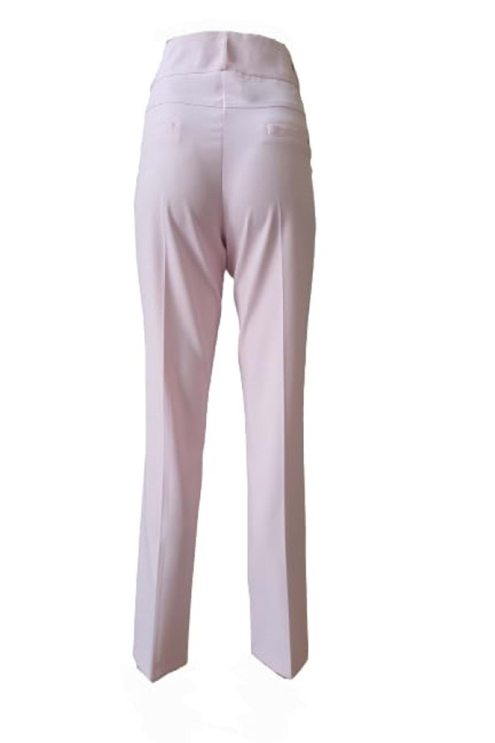 Kübra 3253 Kadın Klasik Bilekte Kumaş Pantolon - Pembe - 40
