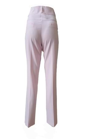 Kübra 3253 Kadın Klasik Bilekte Kumaş Pantolon - Pembe - 40