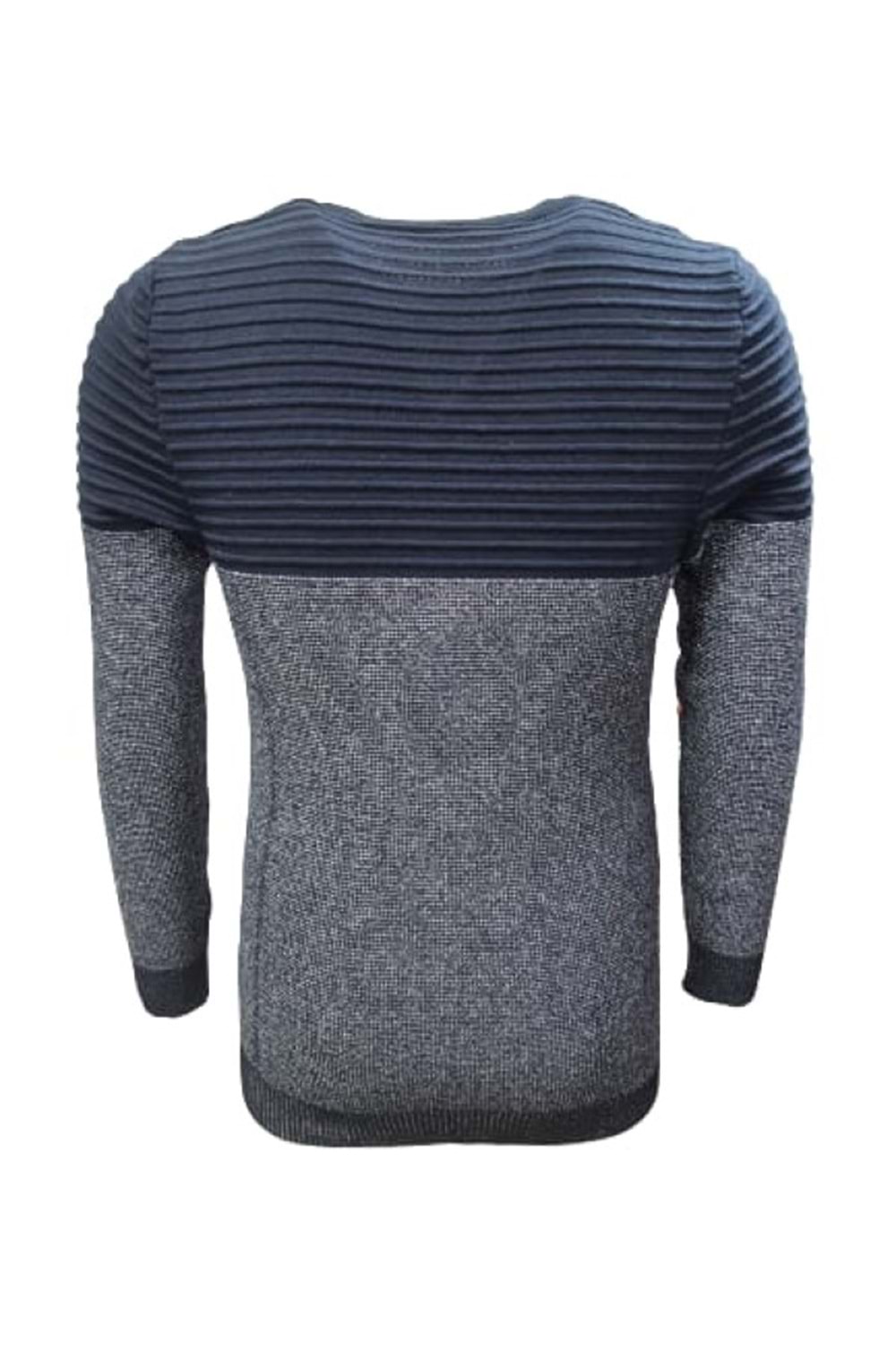 Ce-Ce C3532 Erkek Basic Triko Bisiklet Yaka İnce Kazak - C3532 - Lacivert - ST00769-Lacivert-L