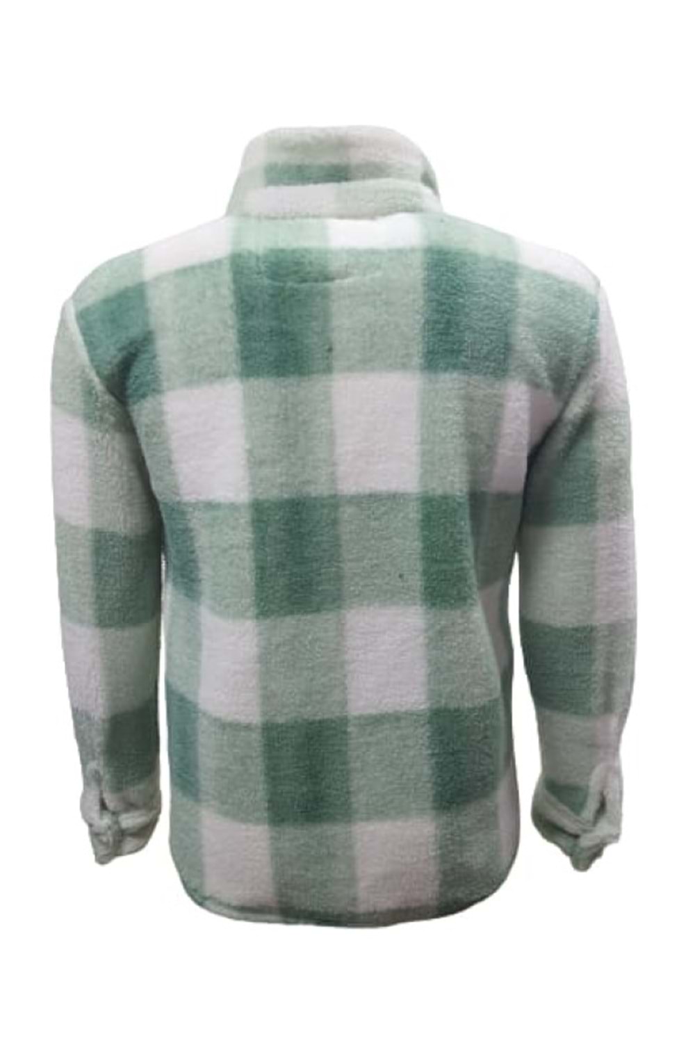 Yegua Y00789 Erkek Kareli Kuzu Peluş Gömlek - Y00789 - Yeşil - ST00789-Yeşil-XL