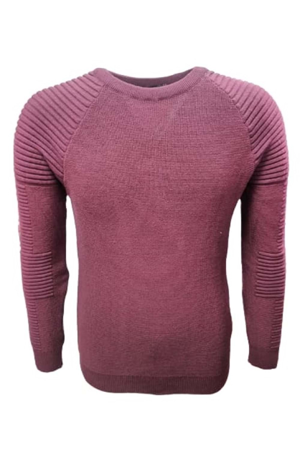 Ce-Ce C3733 Erkek Basic Triko Bisiklet Yaka İnce Kazak - C3733 - Bordo - ST00808-Bordo-M