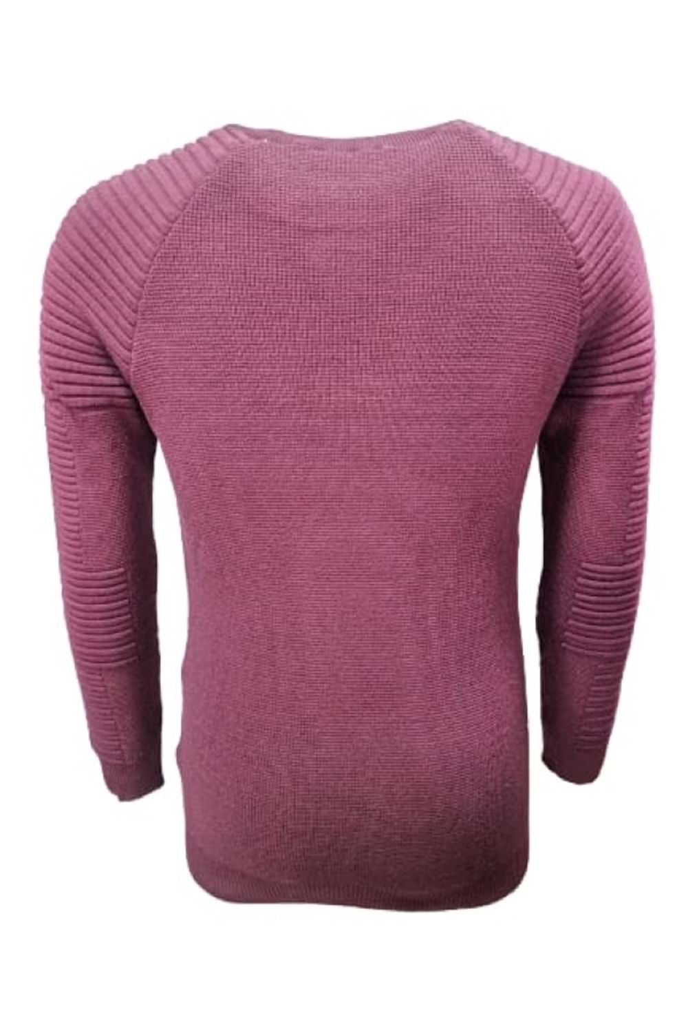 Ce-Ce C3733 Erkek Basic Triko Bisiklet Yaka İnce Kazak - C3733 - Bordo - ST00808-Bordo-M