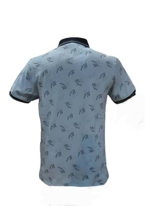 Pool Harvest Erkek Polo Yaka Kısa Kol T-shirt 12-5415R-2 - Mavi - L