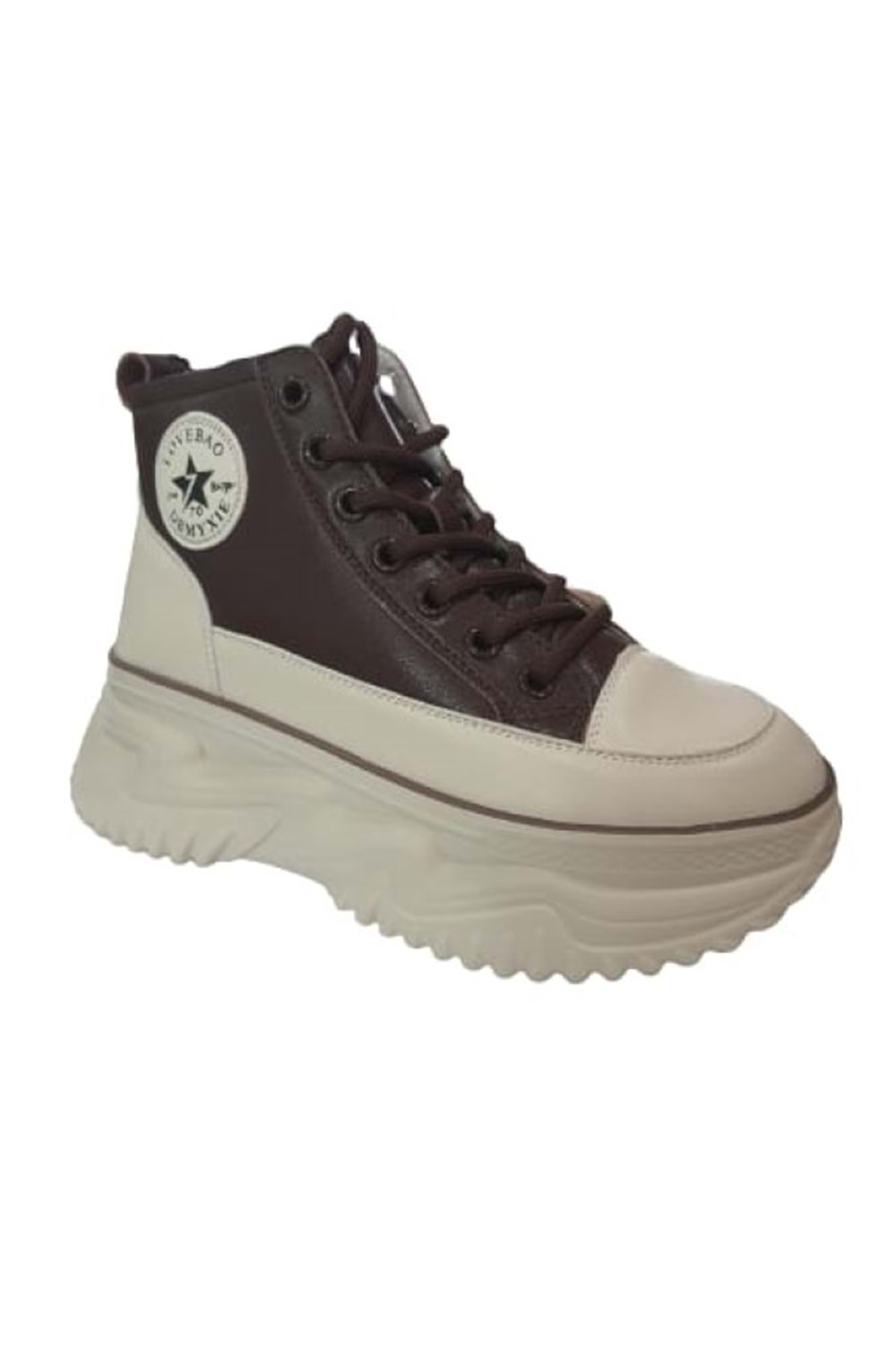 Gamelu 23Kz Gınza Kadın Kalın Taban Sneakers Bot - Kahverengi - ST01056-Kahverengi-39
