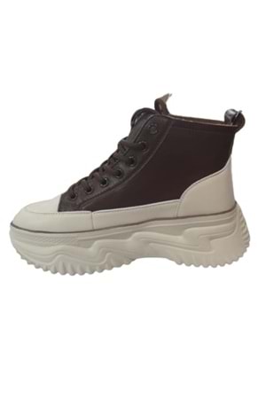 Gamelu 23Kz Gınza Kadın Kalın Taban Sneakers Bot - Kahverengi - ST01056-Kahverengi-39