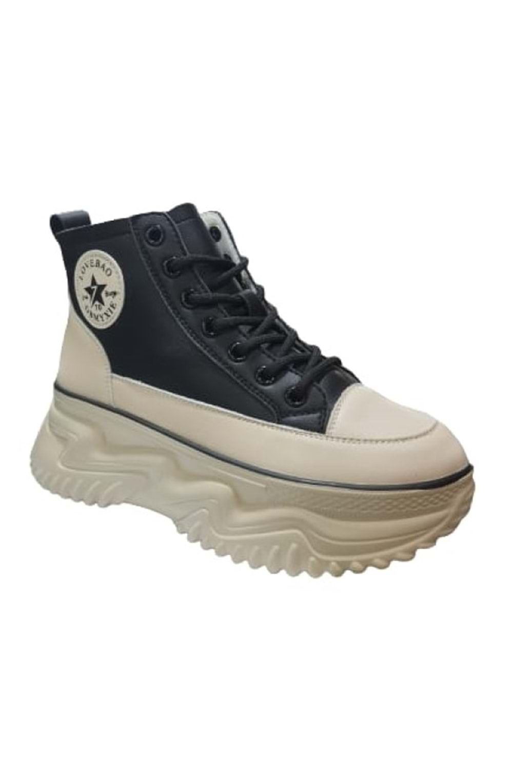 Gamelu 23Kz Gınza Kadın Kalın Taban Sneakers Bot - Siyah - ST01056-Siyah-37