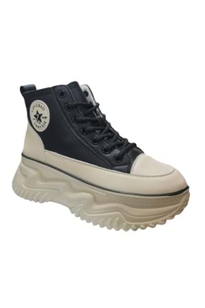 Gamelu 23Kz Gınza Kadın Kalın Taban Sneakers Bot - Siyah - ST01056-Siyah-37